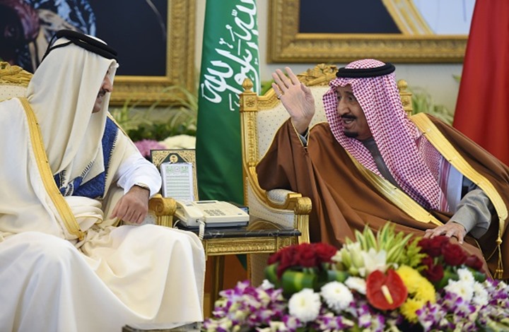 امير قطر مع العاهل السعودي
